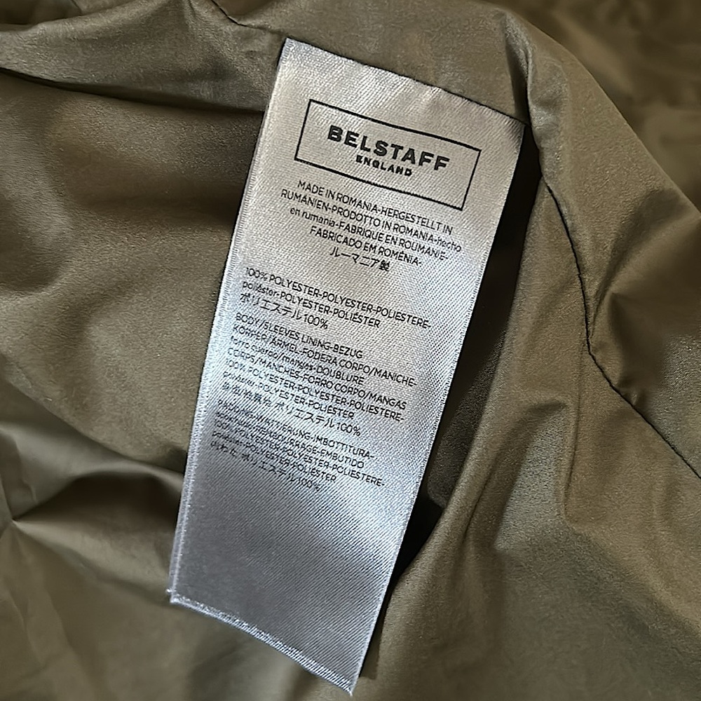Belstaff Army Green Aynsley Diamond Quilted Jacket Coat **Sz 44/US Size L** 💚💚 - Picture 9 of 10